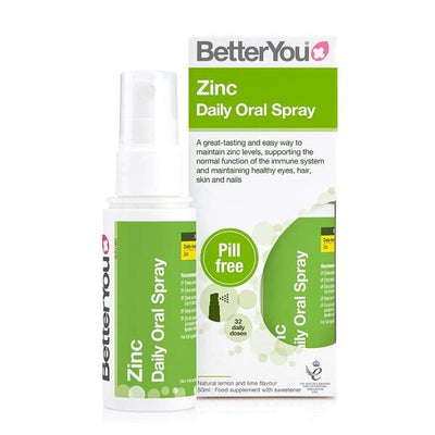 BetterYou Zinc Daily Oral Spray, Natural Lemon & Lime - 50 ml.