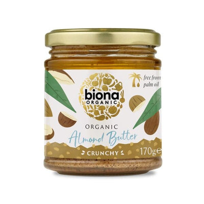 Biona Organic Almond Butter, Crunchy - 170g