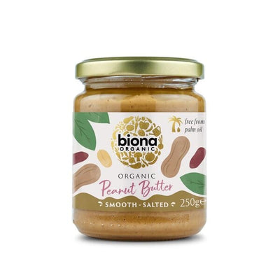 Biona Organic Peanut Butter, Smooth Salted - 250g