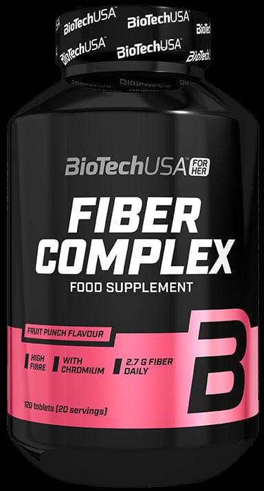 BioTechUSA Health and Wellbeing Fiber Complex, Fruit Punch - 120 tablets