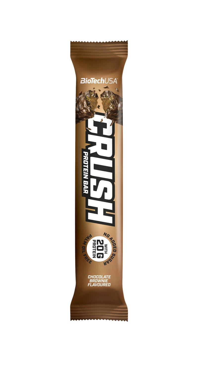 BioTechUSA Health Foods Crush Bar, Chocolate Brownie - 12 x 64g