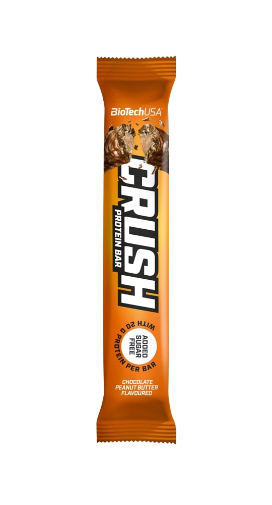 BioTechUSA Health Foods Crush Bar, Chocolate Peanut Butter - 12 x 64g