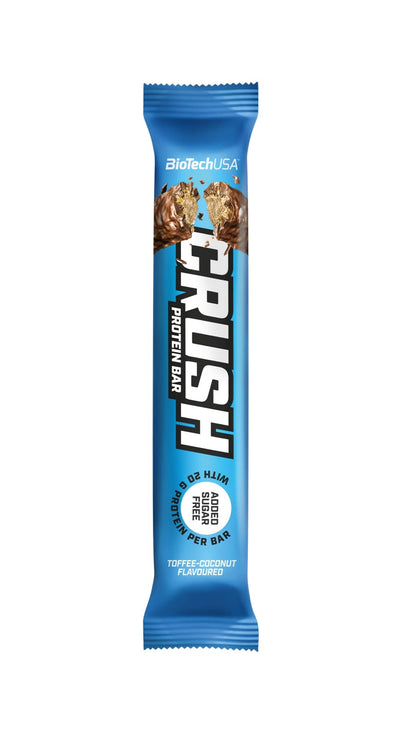 BioTechUSA Health Foods Crush Bar, Toffee Coconut - 12 x 64g