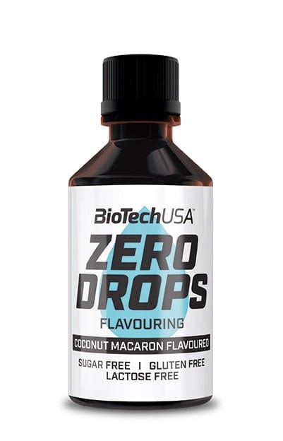 BioTechUSA Health Foods Zero Drops, Coconut Macaron - 50 ml.