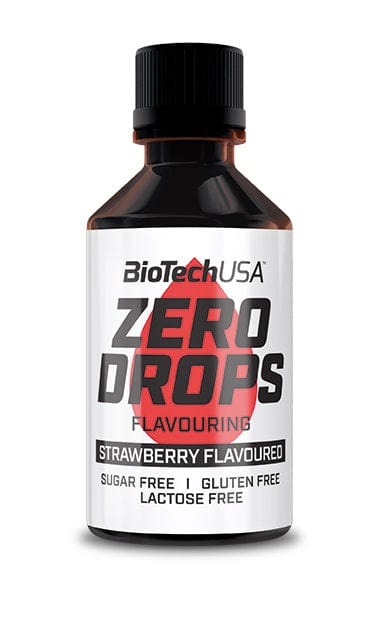 BioTechUSA Health Foods Zero Drops, Strawberry - 50 ml.