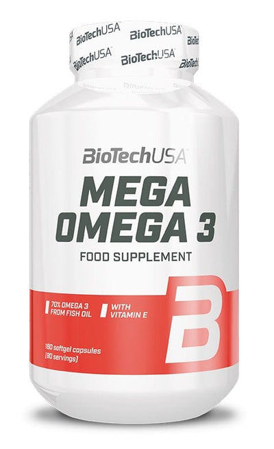 BioTechUSA Omegas, EFAs, CLA, Oils Mega Omega 3 - 180 caps