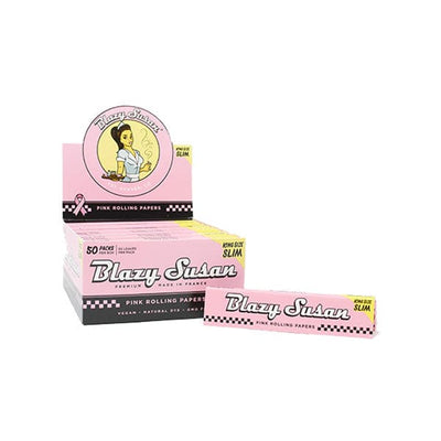 Blazy Susan Smoking Products 50 Blazy Susan Pink King Size Rolling Papers