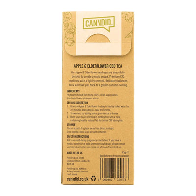 Canndid CBD Products Canndid 200mg CBD Apple Elderflower Tea Bags 20 Bags