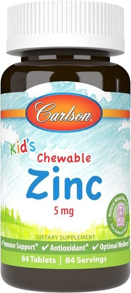 Carlson Labs Kid's Chewable Zinc, Natural Mixed Berry - 84 tablets