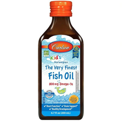 Carlson Labs Kid's The Very Finest Fish Oil, 800mg Natural Orange - 200 ml.