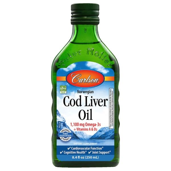 Carlson Labs Norwegian Cod Liver Oil, 1100mg Unflavored - 250 ml.