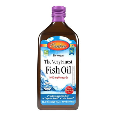 Carlson Labs Omegas, EFAs, CLA, Oils The Very Finest Fish Oil, Mixed Berry - 500 ml.