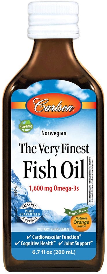 Carlson Labs The Very Finest Fish Oil, Natural Lemon - 200 ml.
