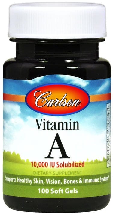 Carlson Labs Vitamin A Solubilized, 10 000 IU - 100 softgels