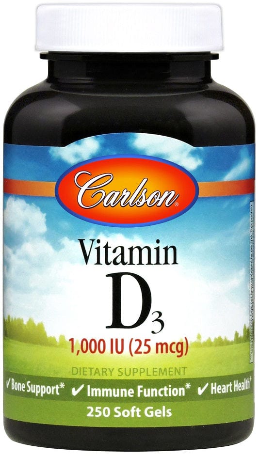 Carlson Labs Vitamin D3, 1000 IU - 250 softgels