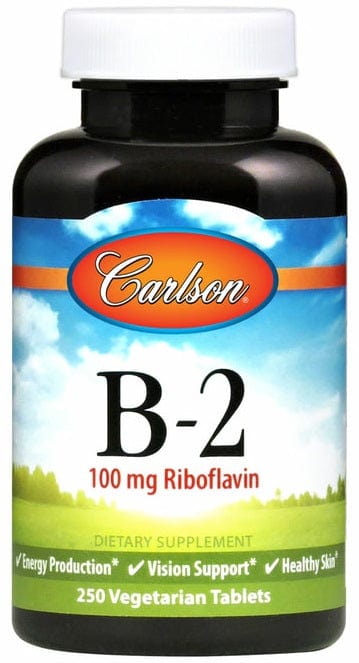 Carlson Labs Vitamins & Minerals Vitamin B-2, 100mg - 100 vegetarian tablets