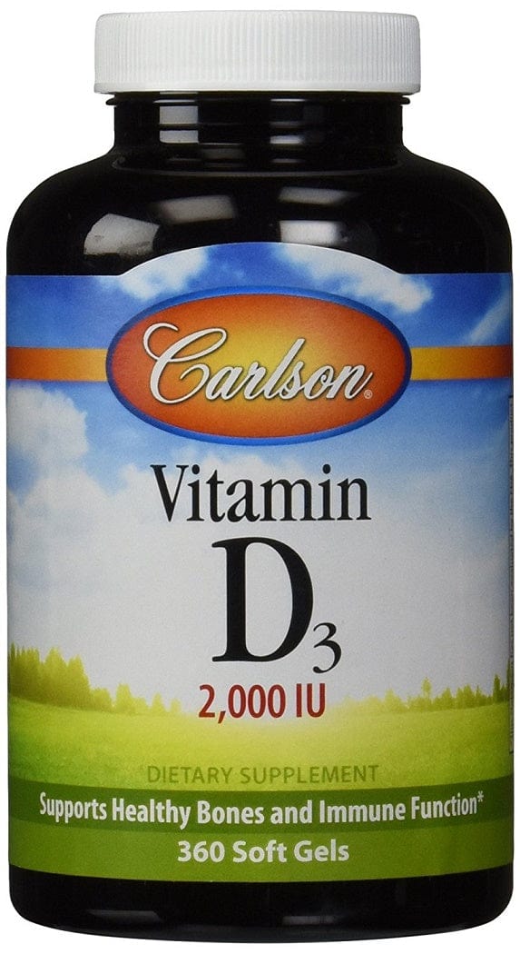 Carlson Labs Vitamins & Minerals Vitamin D3, 2000 IU - 360 softgels