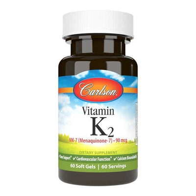 Carlson Labs Vitamins & Minerals Vitamin K2 MK-7, 90mcg - 60 softgels