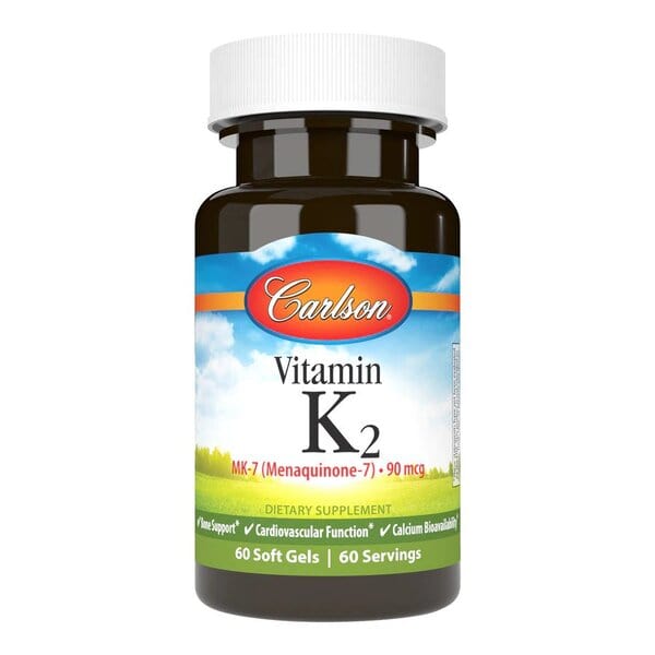 Carlson Labs Vitamins & Minerals Vitamin K2 MK-7, 90mcg - 60 softgels