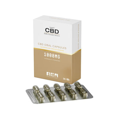 CBD By British Cannabis CBD Products CBD by British Cannabis 1000mg CBD 100% Cannabis Oral Capsules 30 Caps