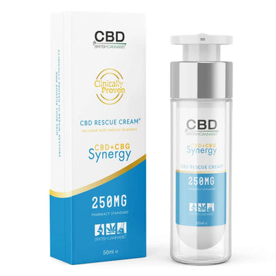 CBD by British Cannabis CBD Products CBD By British Cannabis Synergy 250mg CBG + CBD Rescue Cream 50ml