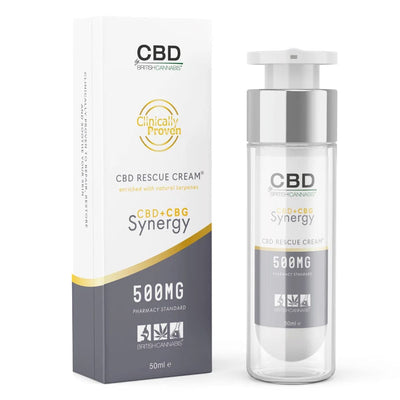 CBD by British Cannabis CBD Products CBD By British Cannabis Synergy 500mg CBG + CBD Rescue Cream 50ml