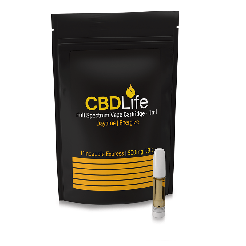 CBDLife CBD Products Pineapple Express CBDLife 500mg Full Spectrum Vape Cartridges 1ml *NEW*