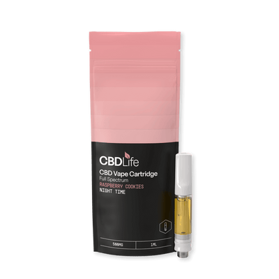 CBDLife CBD Products Raspberry Cookies CBDLife 500mg Full Spectrum Vape Cartridges 1ml *NEW*