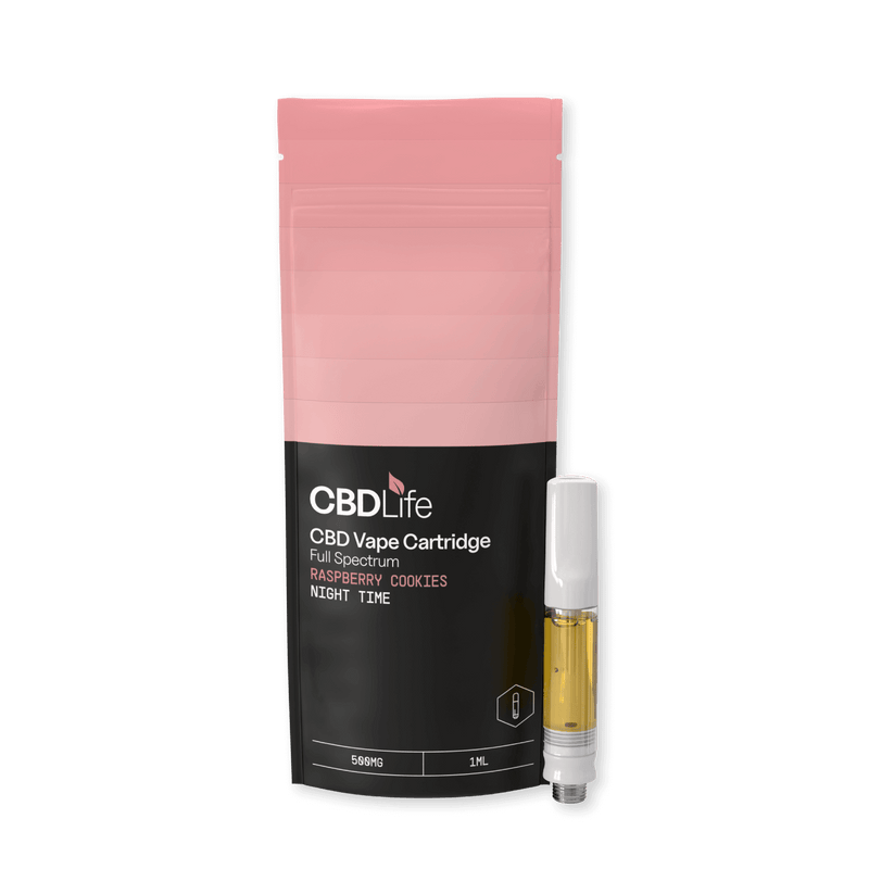 CBDLife CBD Products Raspberry Cookies CBDLife 500mg Full Spectrum Vape Cartridges 1ml *NEW*