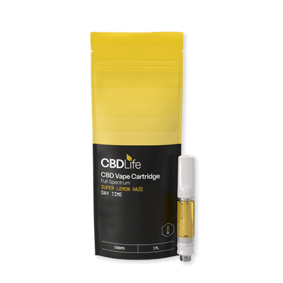 CBDLife CBD Products Super Lemon Haze CBDLife 500mg Full Spectrum Vape Cartridges 1ml *NEW*