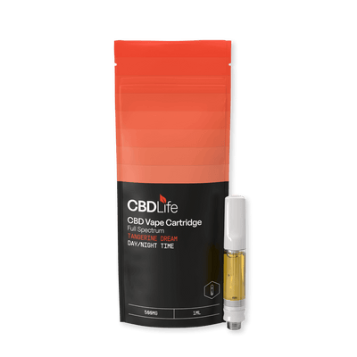 CBDLife CBD Products Tangerine Dream CBDLife 500mg Full Spectrum Vape Cartridges 1ml *NEW*