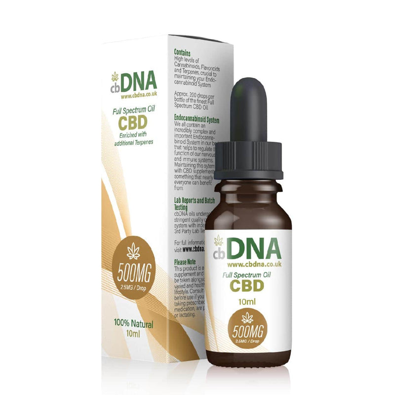 cbDNA CBD Products cbDNA 500mg Full Spectrum CBD Oil 10ml