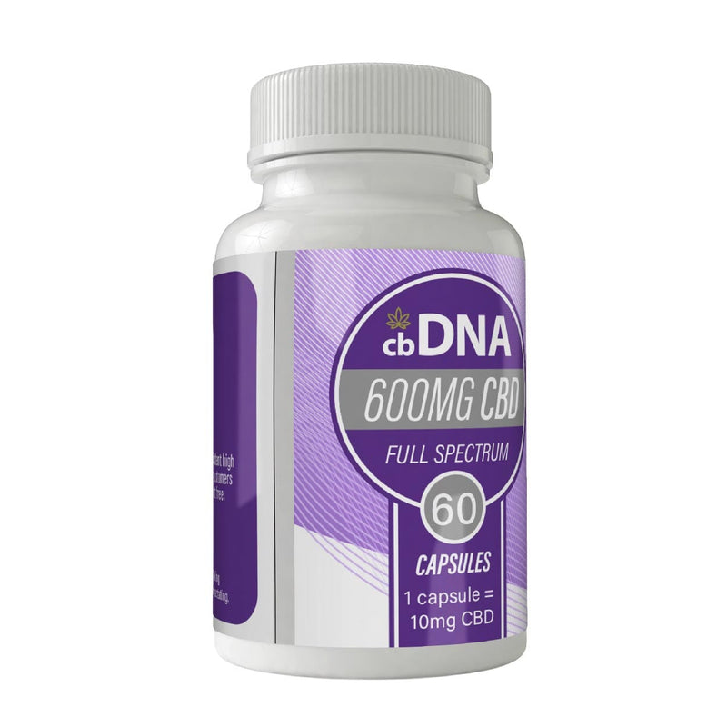 cbDNA CBD Products cbDNA 600mg Full Spectrum CBD Capsules 60