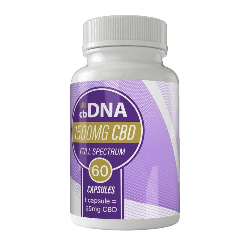 cbDNA CBD Products Copy of cbDNA 1500mg Full Spectrum CBD Capsules 60