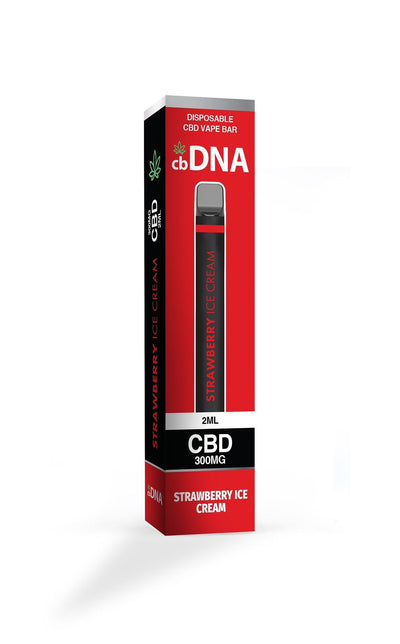 cbDNA CBD Products Strawberry Ice Cream cbDNA 300mg Full Spectrum CBD Disposable Vapes 600