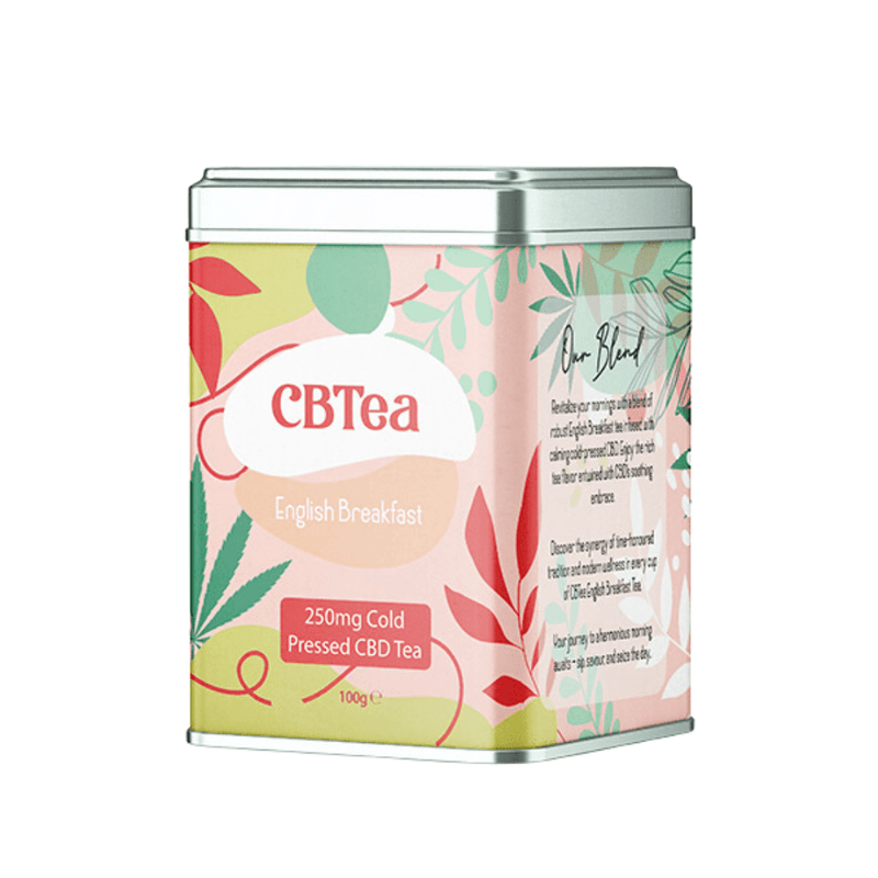 CBTea CBD Products CBTea 250mg Cold Pressed Full Spectrum CBD English Breakfast Tea 100g