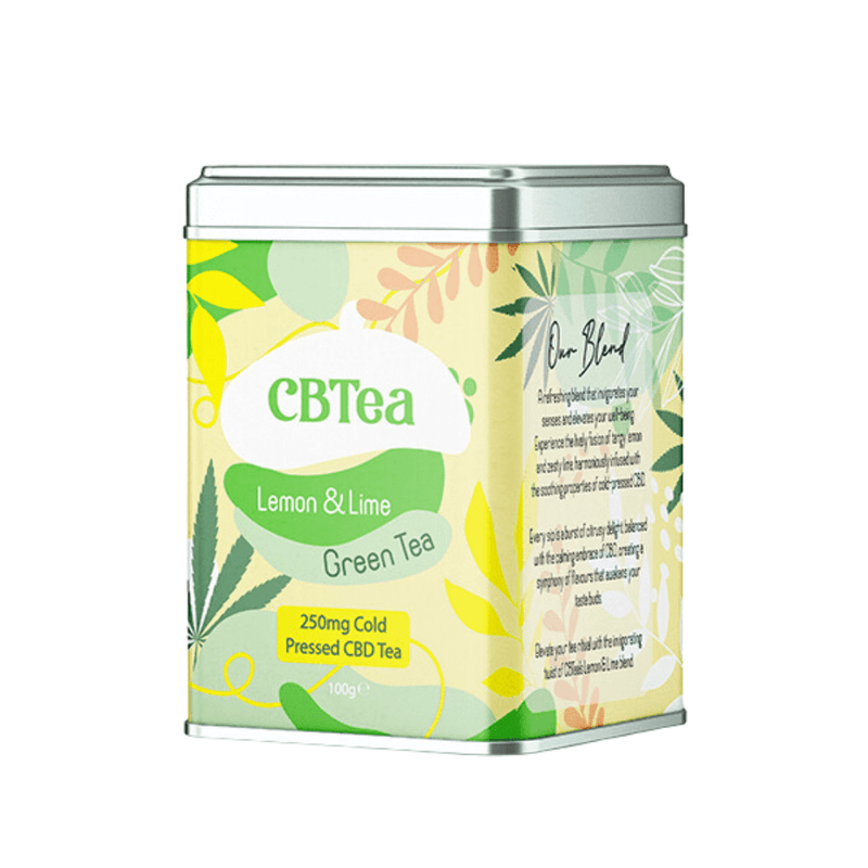 CBTea CBD Products CBTea 250mg Cold Pressed Full Spectrum CBD Lemon & Lime Green Tea 100g