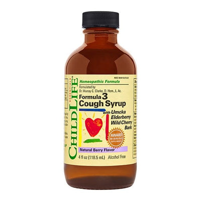 Child Life Supplements Formula 3 Cough Syrup, Natural Berry - 118 ml.