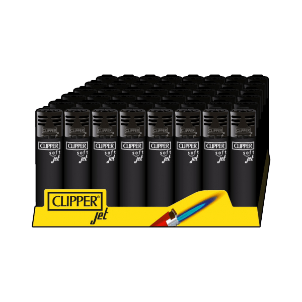 Clipper Food, Beverages & Tobacco Clipper CKJ11RH Classic Soft Black Jet Lighters (24 Pack)