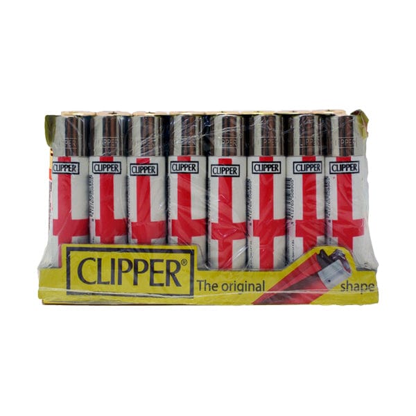 Clipper Food, Beverages & Tobacco Clipper CP11RH Classic Flint England Flag Lighters (40 Pack)