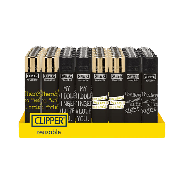 Clipper Food, Beverages & Tobacco Clipper CP11RH Classic Large Flint Annoying Quotes Lighters (40 Pack)