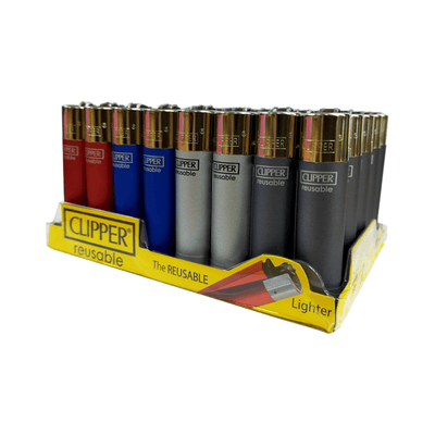 Clipper Food, Beverages & Tobacco Clipper CP11RH Classic Large Flint Metallic 3 Lighters (40 Pack)