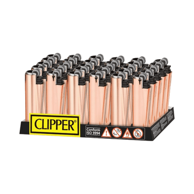Clipper Food, Beverages & Tobacco Clipper FCP22RH Classic Micro Rose Gold Shiny Lighters (30 Pack)