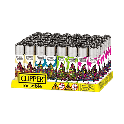 Clipper Smoking Products 40 Clipper Classic Large Flint Trippy Leaves 1 - CL3C1563UK