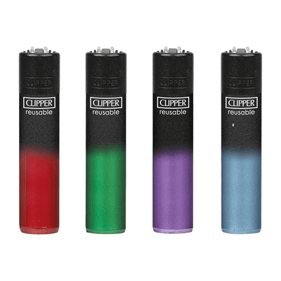 Clipper Smoking Products 40 Clipper CP11RH Classic Large Flint Black Crystal Gradient Lighters - CL2C252UKH