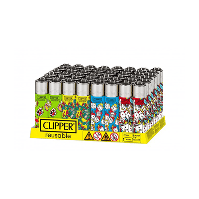 Clipper Smoking Products 40 Clipper CP11RH Classic Large Flint Luck Is On Fire Lighters - CLC1357UKH