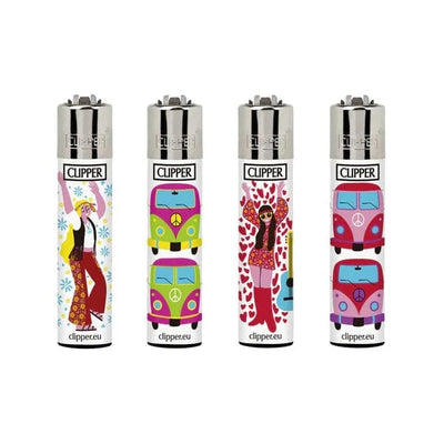 Clipper Smoking Products Clipper Classic Flint Psycho Hippie 3 Lighters 40 Pcs