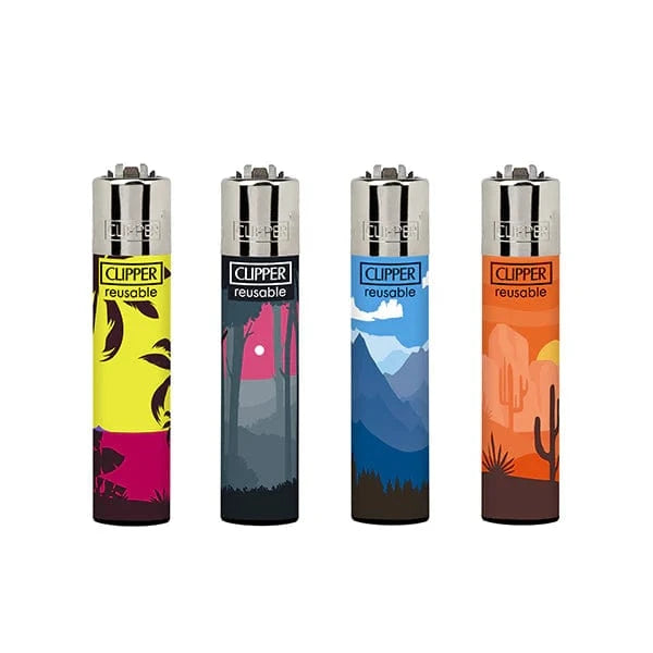 Clipper Smoking Products Clipper D40 CP11RH Classic Flint Natural Mix Lighters 40 Pcs