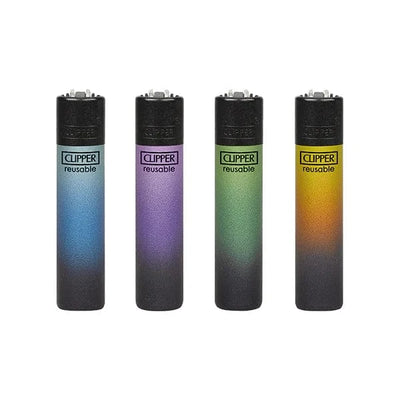 Clipper Smoking Products Clipper D48 Classic Flint Black Triple Gradient Lighters 40 Pcs