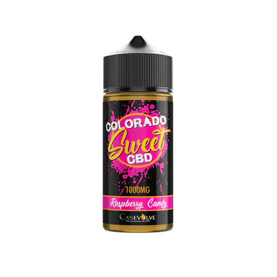 Colorado CBD Products Raspberry Candy Colorado Sweet 1000mg CBD Vaping Liquid 100ml (50PG/50VG)